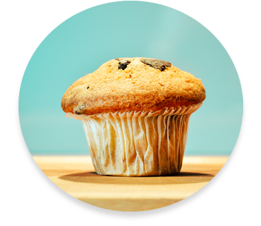 Homemade chocolate chip muffin—Callawind specializes in fundraising cookbook publishing